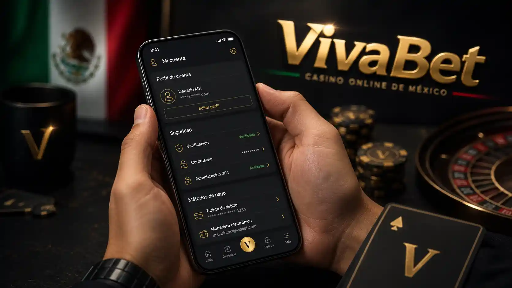 Perfil de cuenta de Vivabet después del registro