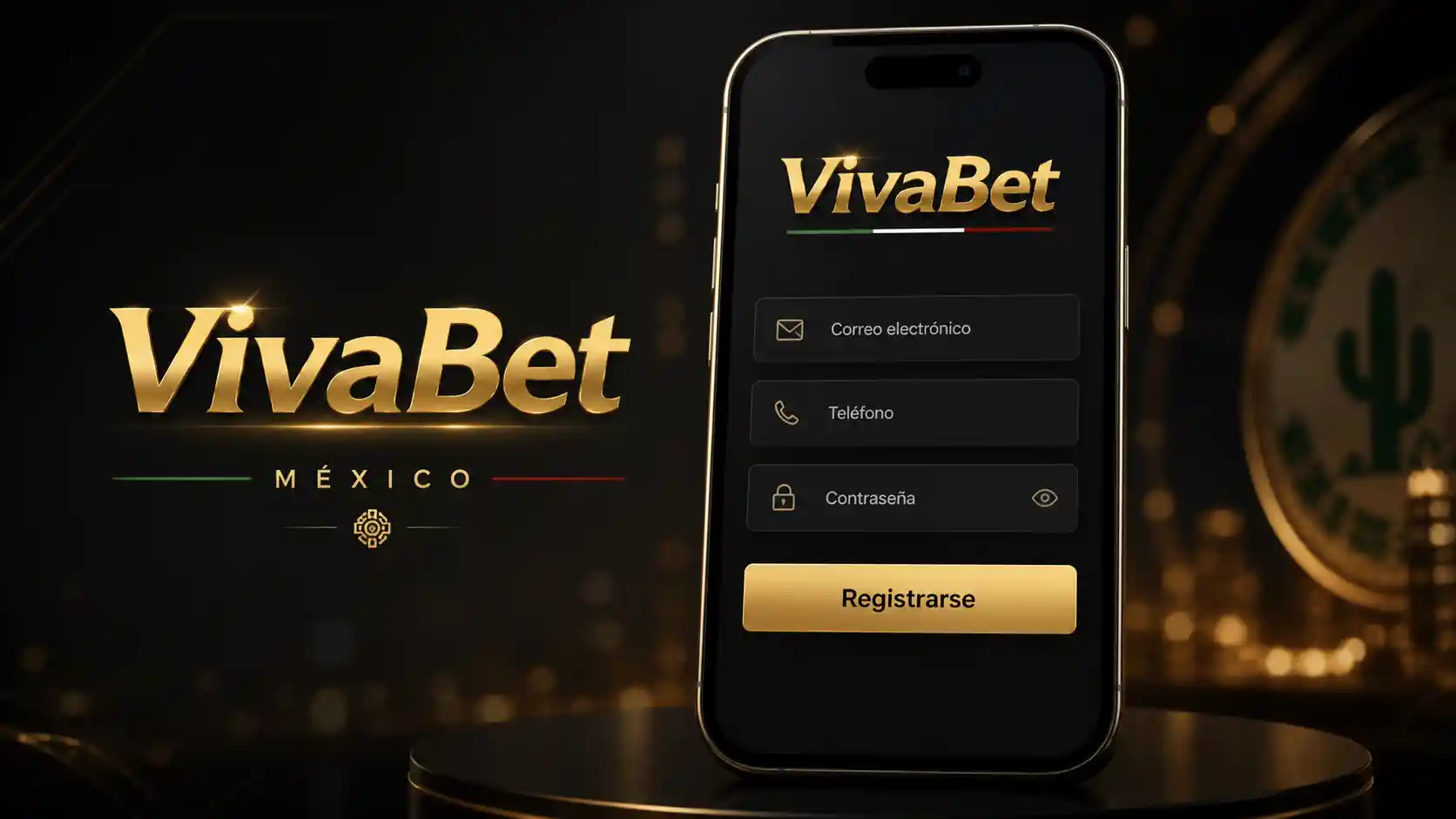 Formulario de registro móvil de Vivabet en un celular
