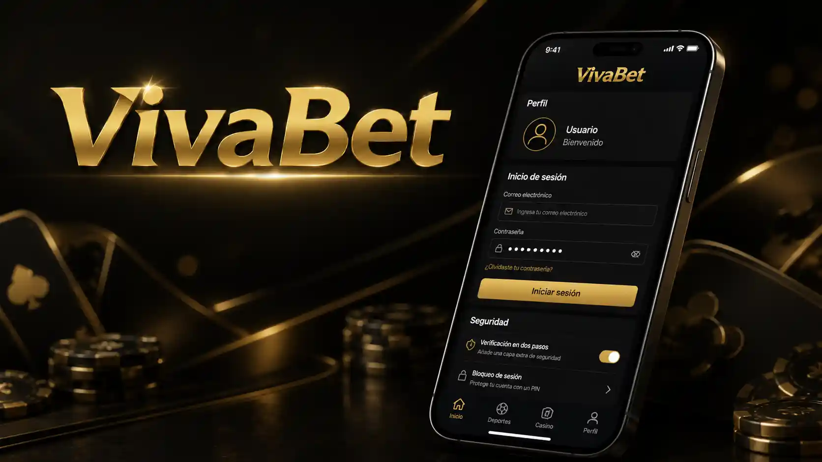 Cuenta de Vivabet abierta desde un teléfono móvil