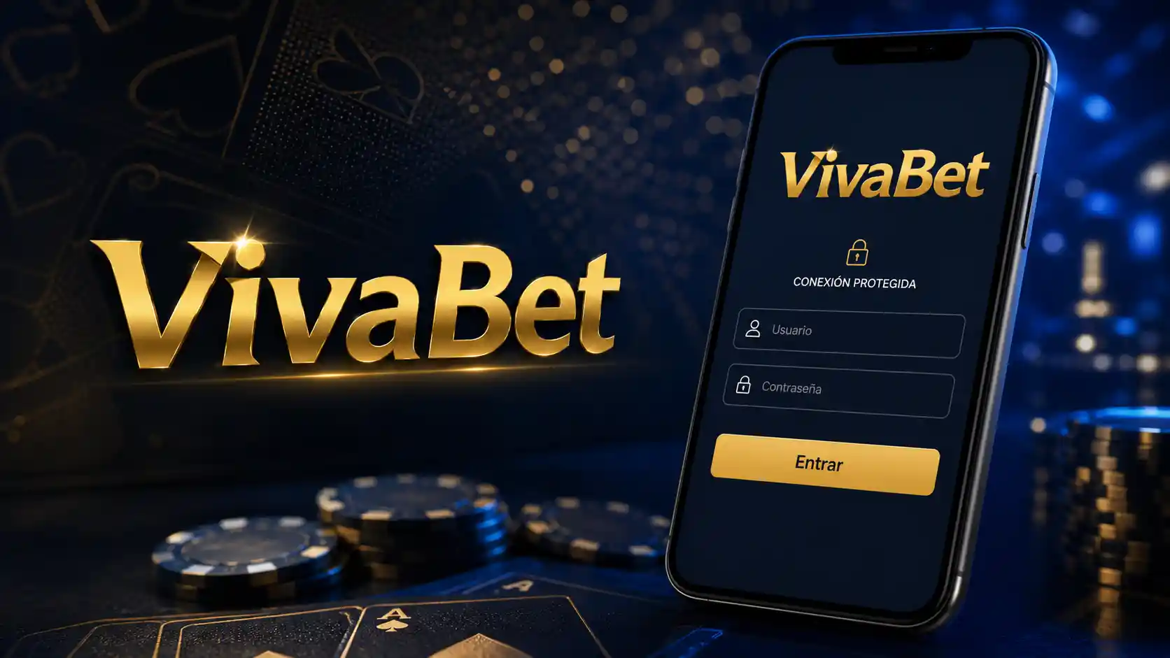Pantalla móvil de inicio de sesión segura de Vivabet