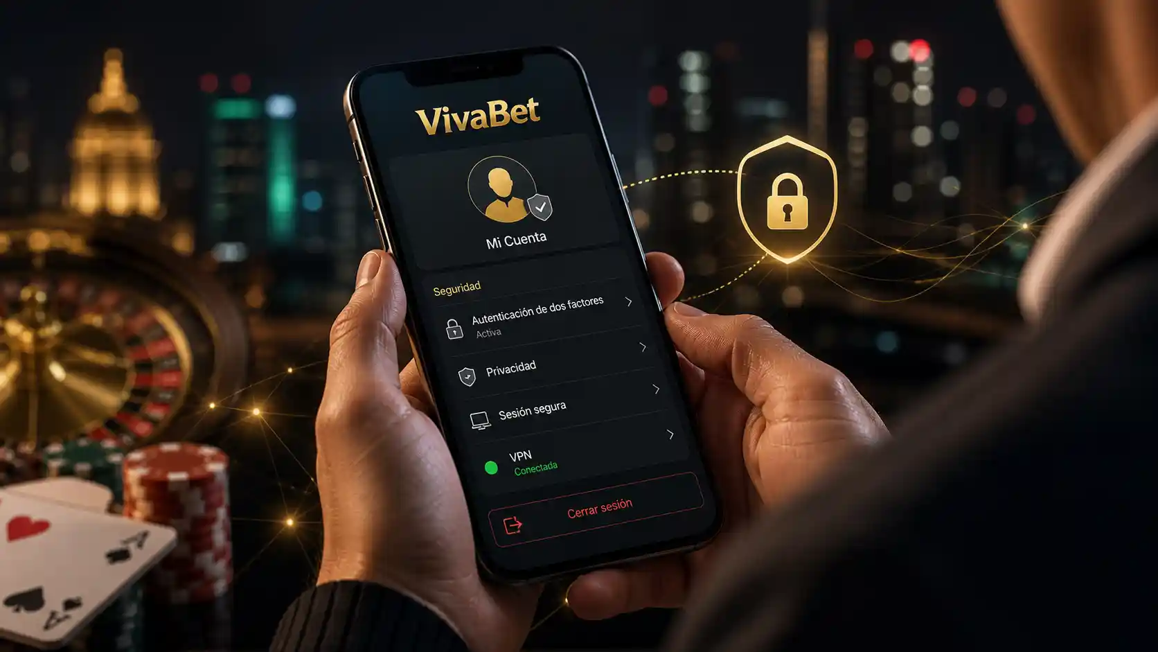 Acceso móvil protegido a una cuenta de Vivabet