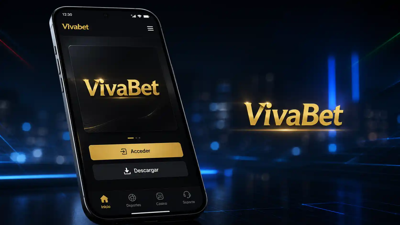 Celular Android mostrando el acceso móvil de Vivabet