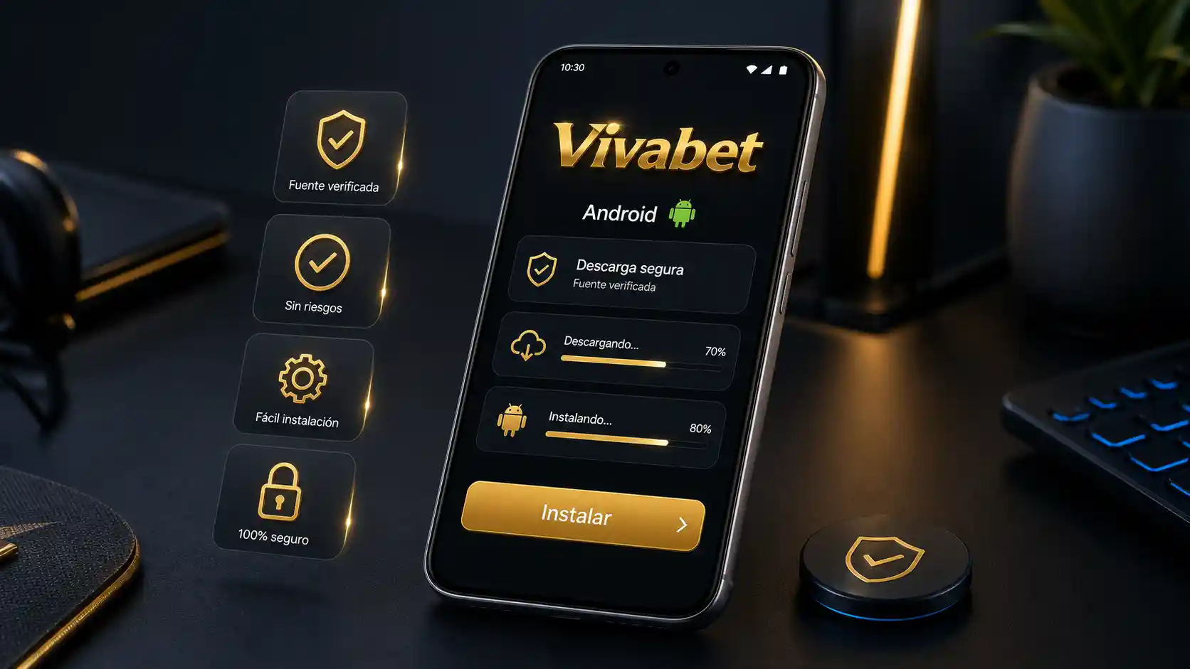 Proceso de descarga e instalación de Vivabet en Android
