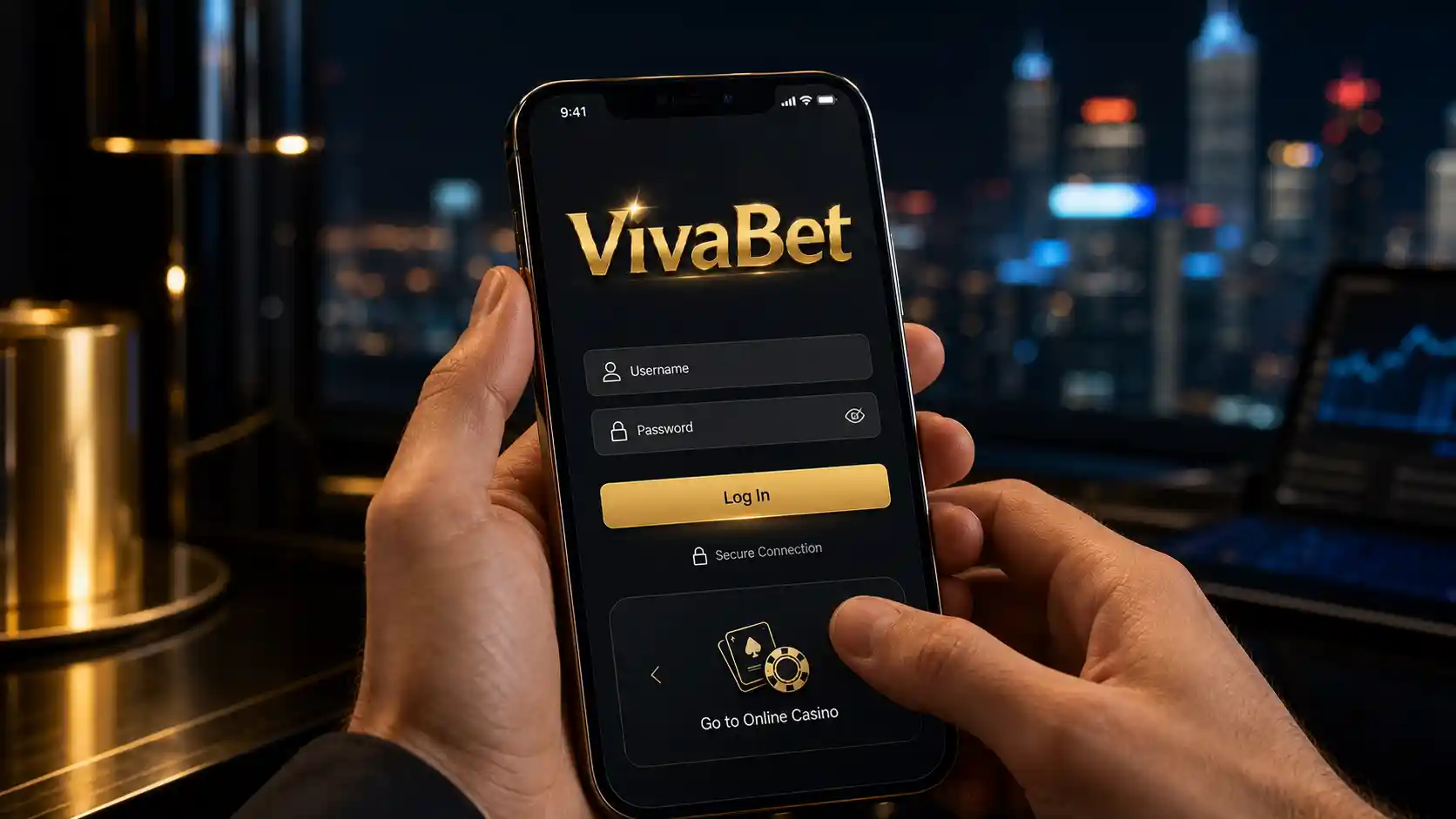 Inicio de sesión de Vivabet desde un iPhone