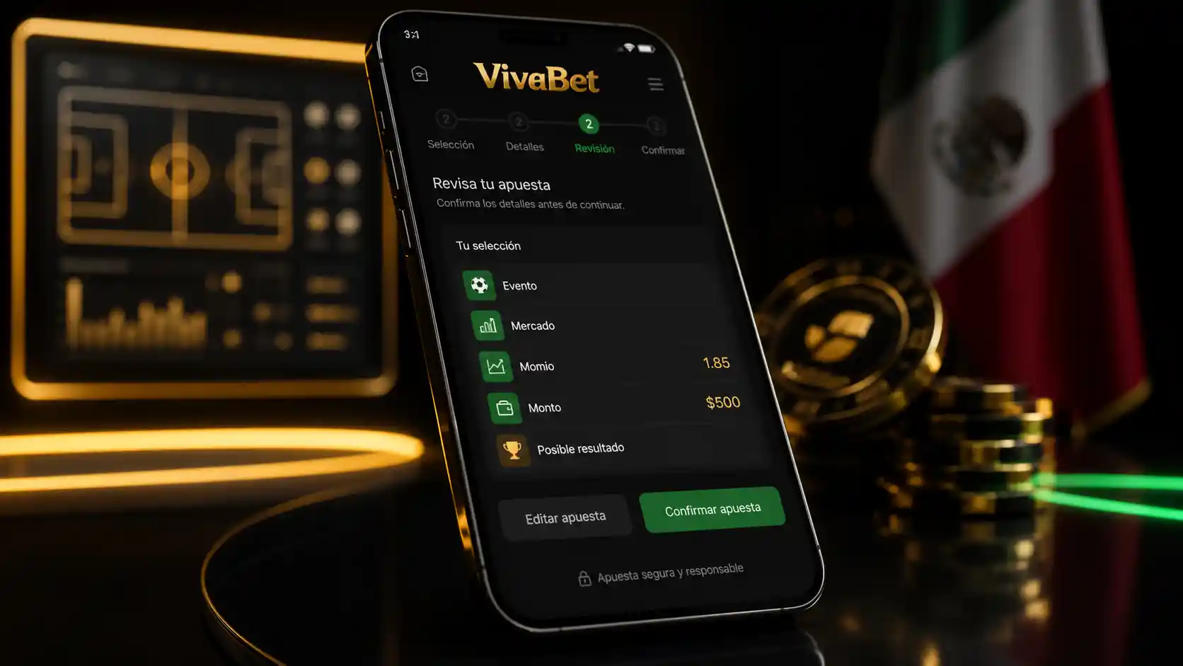 Revisión del boleto de apuesta deportiva en Vivabet