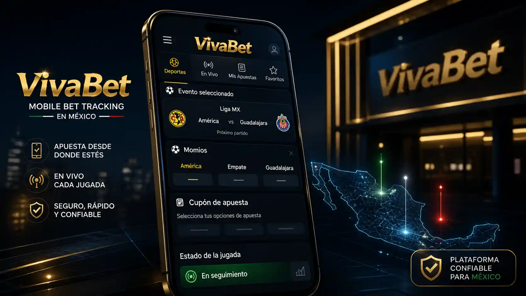 Pantalla móvil de Vivabet con el cupón de una apuesta deportiva