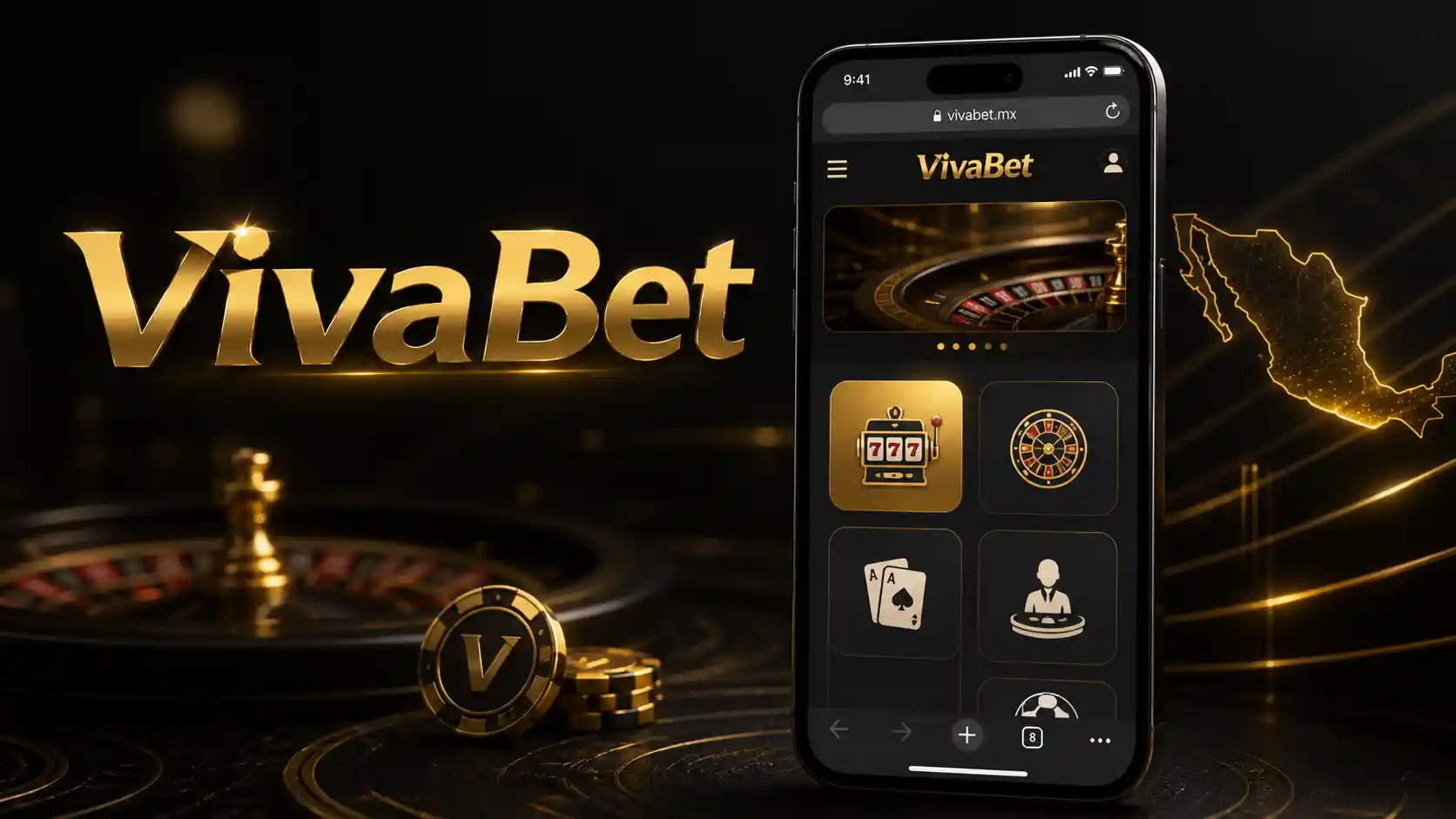 Acceso al casino móvil de Vivabet desde un celular