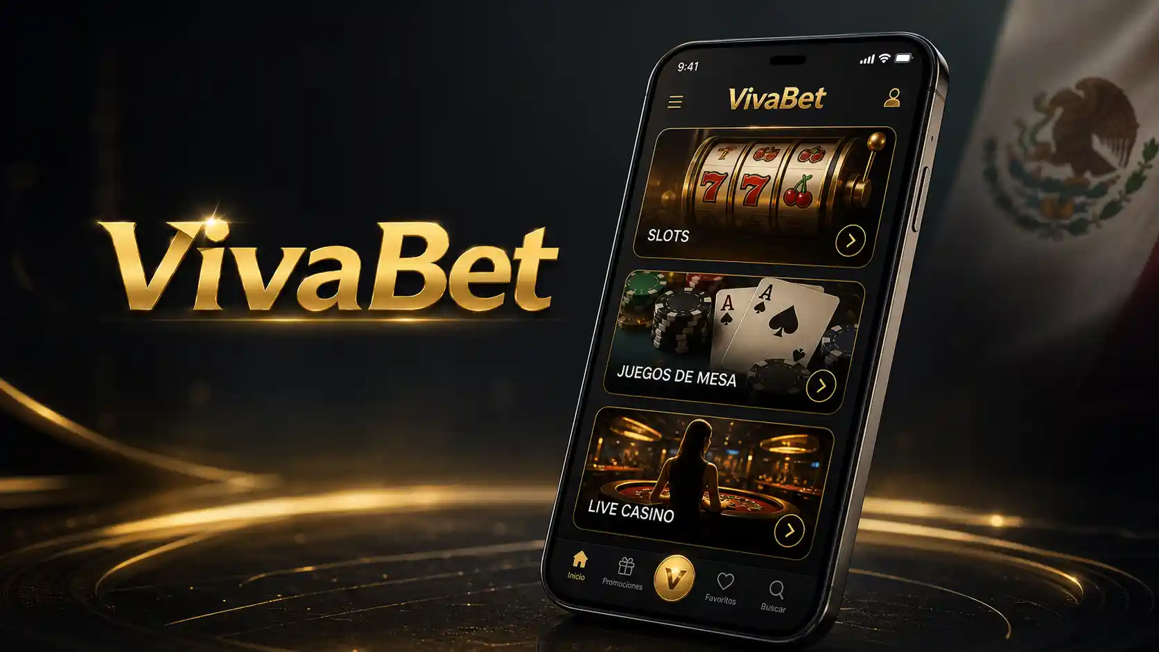 Catálogo de juegos de casino móviles de Vivabet organizado por categorías