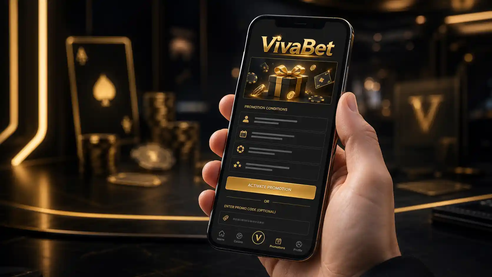 Activación de una promoción de Vivabet desde un celular
